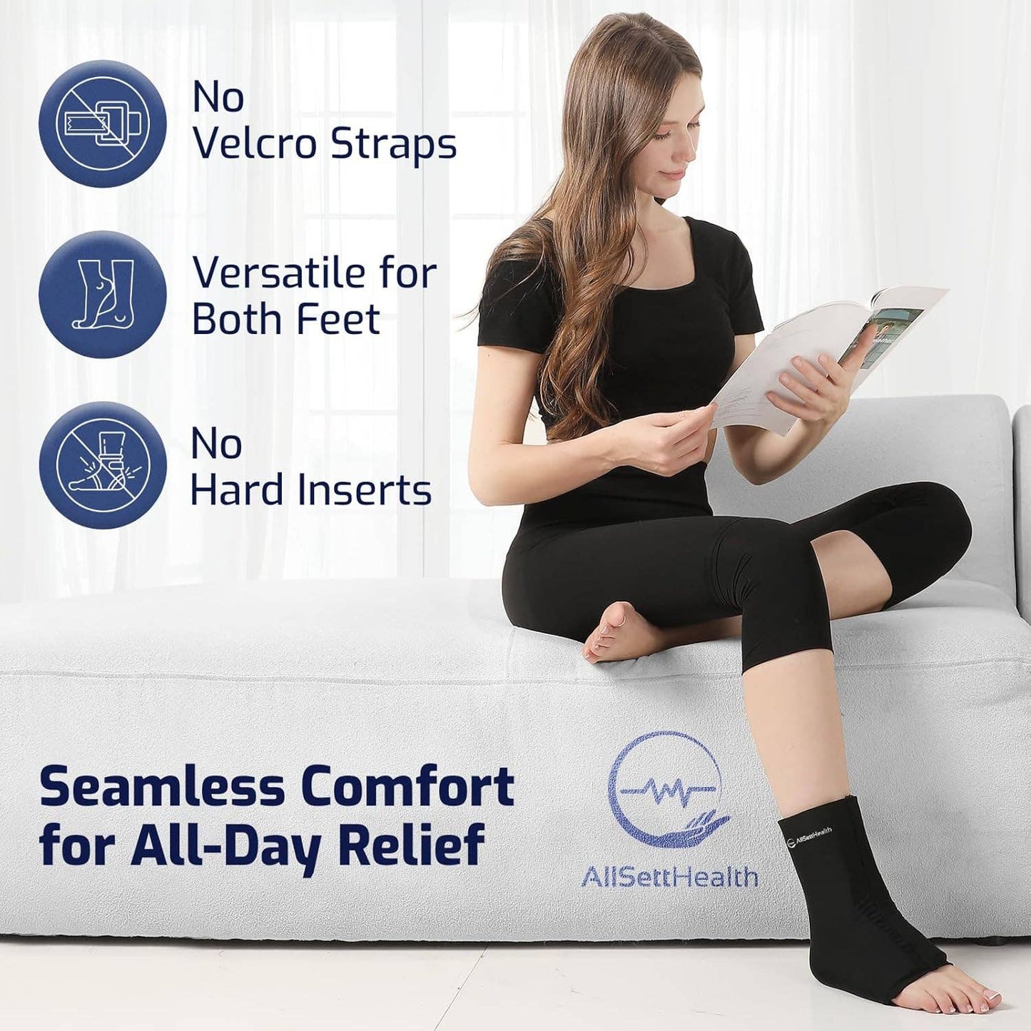 Ankle Ice Pack Wrap | 360° Plantar Fasciitis & Achilles Relief | Large/Extra Large Size