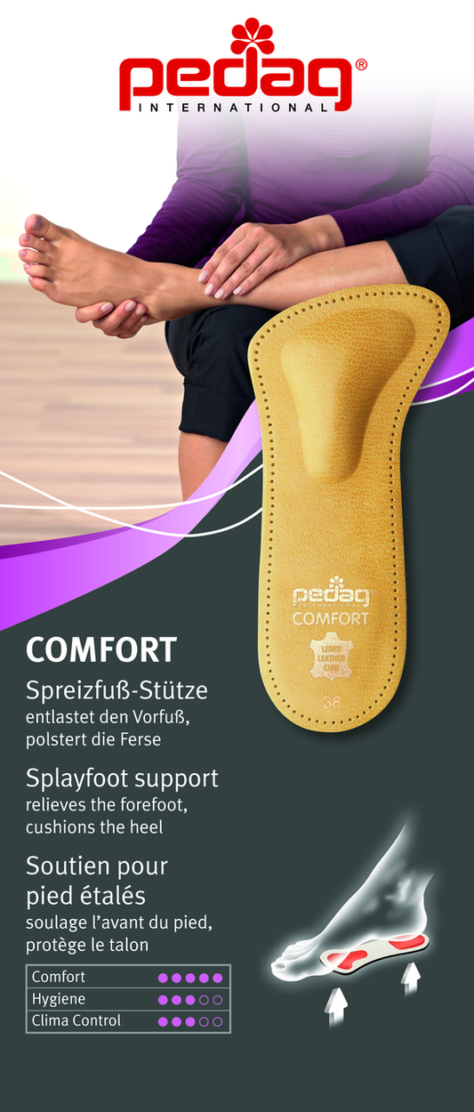 Pedag Comfort three-quarter leather metatarsal insert with T-pad for ball-of-foot pain - product view 2