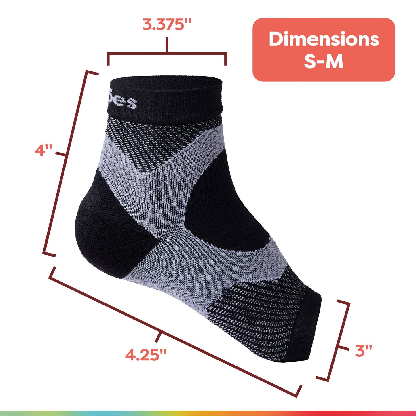 Plantar Fasciitis Compression Socks - 1 Pair - Black - Podiatry Market