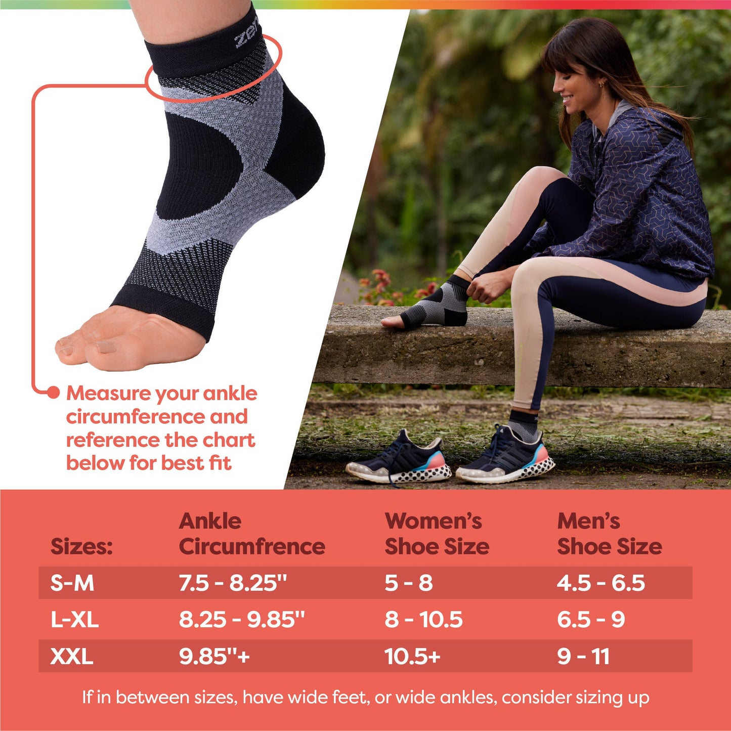 Plantar Fasciitis Compression Socks - 1 Pair - Black - Podiatry Market