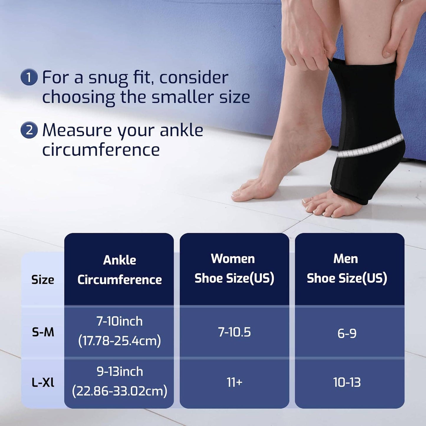 Ankle Ice Pack Wrap | 360° Plantar Fasciitis & Achilles Relief | Large/Extra Large Size