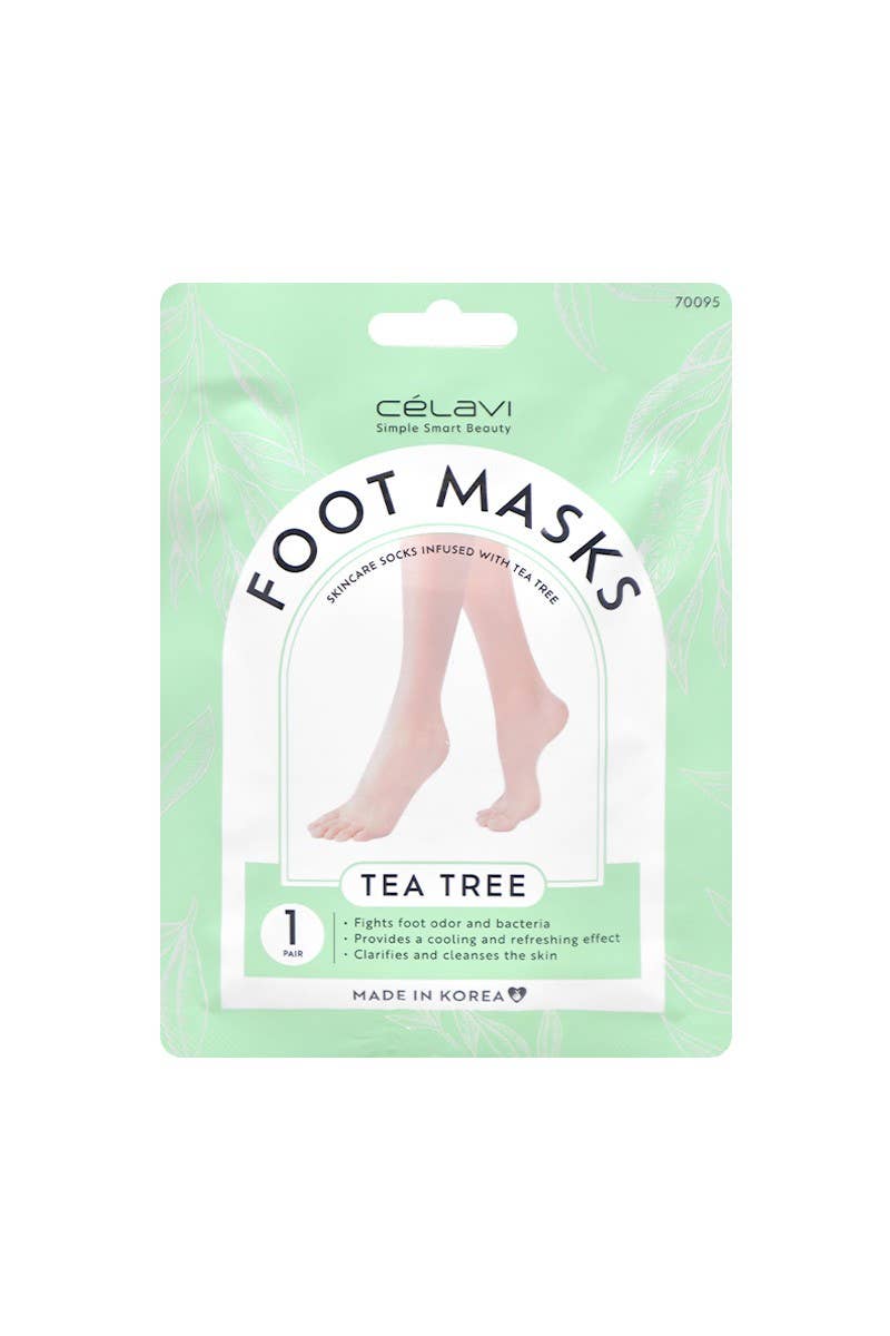 Celavi Tea Tree Foot Mask 3-Pair Set | Deodorize • Purify • Rejuvenate - Podiatry Market