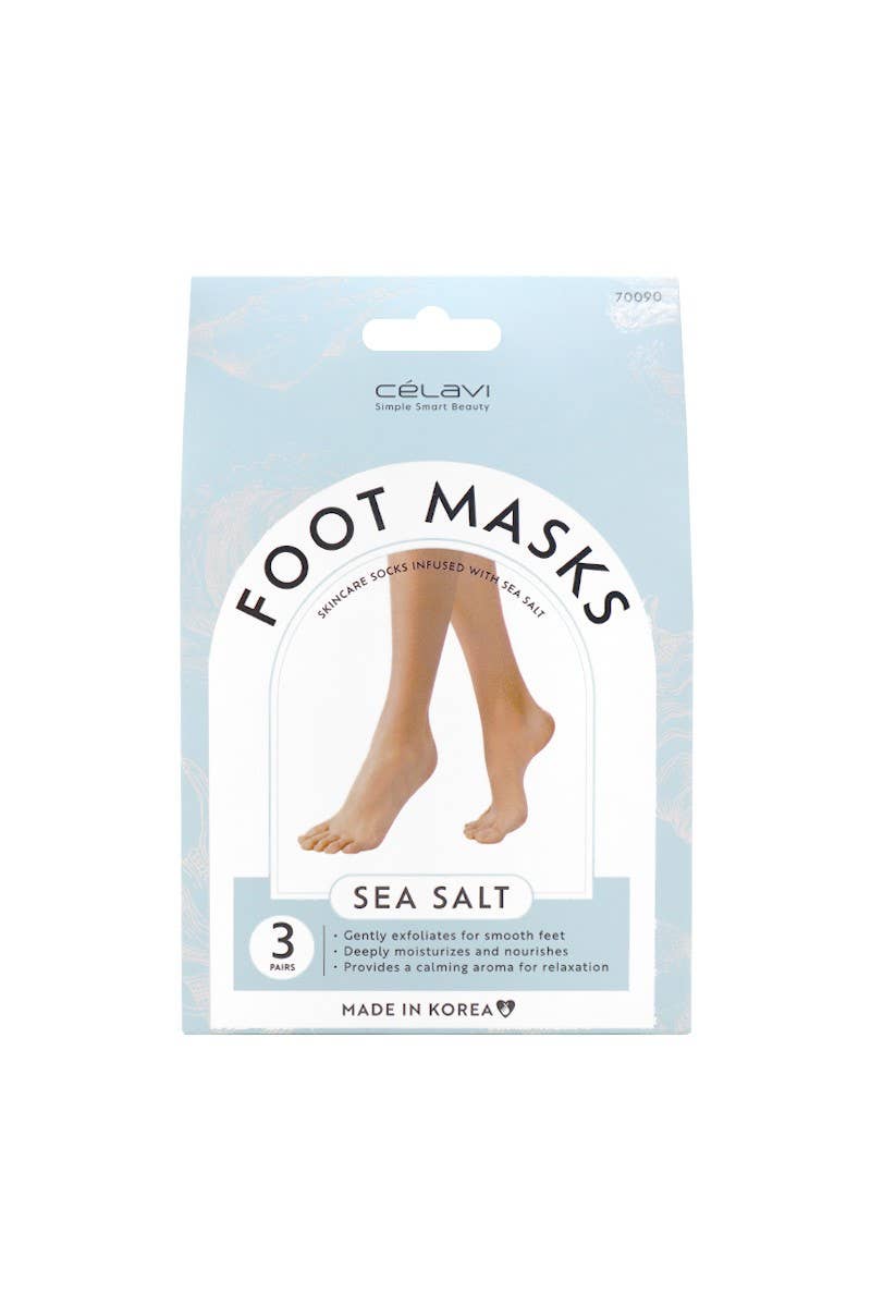 Celavi Sea Salt Foot Masks 3-Pair Set | Exfoliate • Hydrate • Relax - Podiatry Market