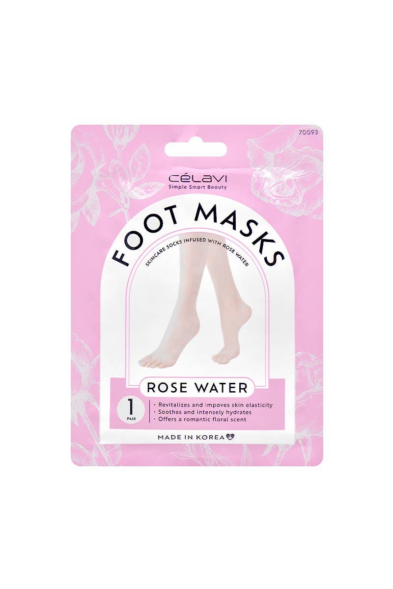 Celavi Rose Water Foot Masks 3-Pair Set | Hydrate • Soothe • Pamper - Podiatry Market