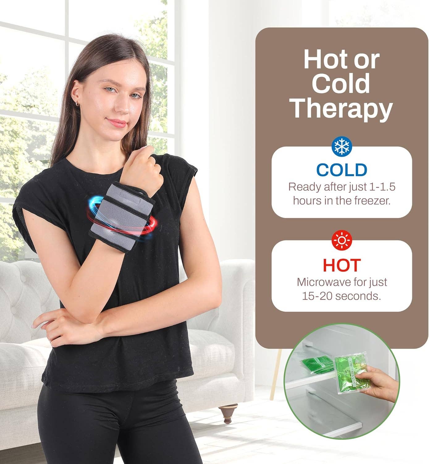 Reusable Ice Packs Wrap | Hot/Cold Therapy for Knee, Ankle & Neck | AllSett Health - Podiatry Market