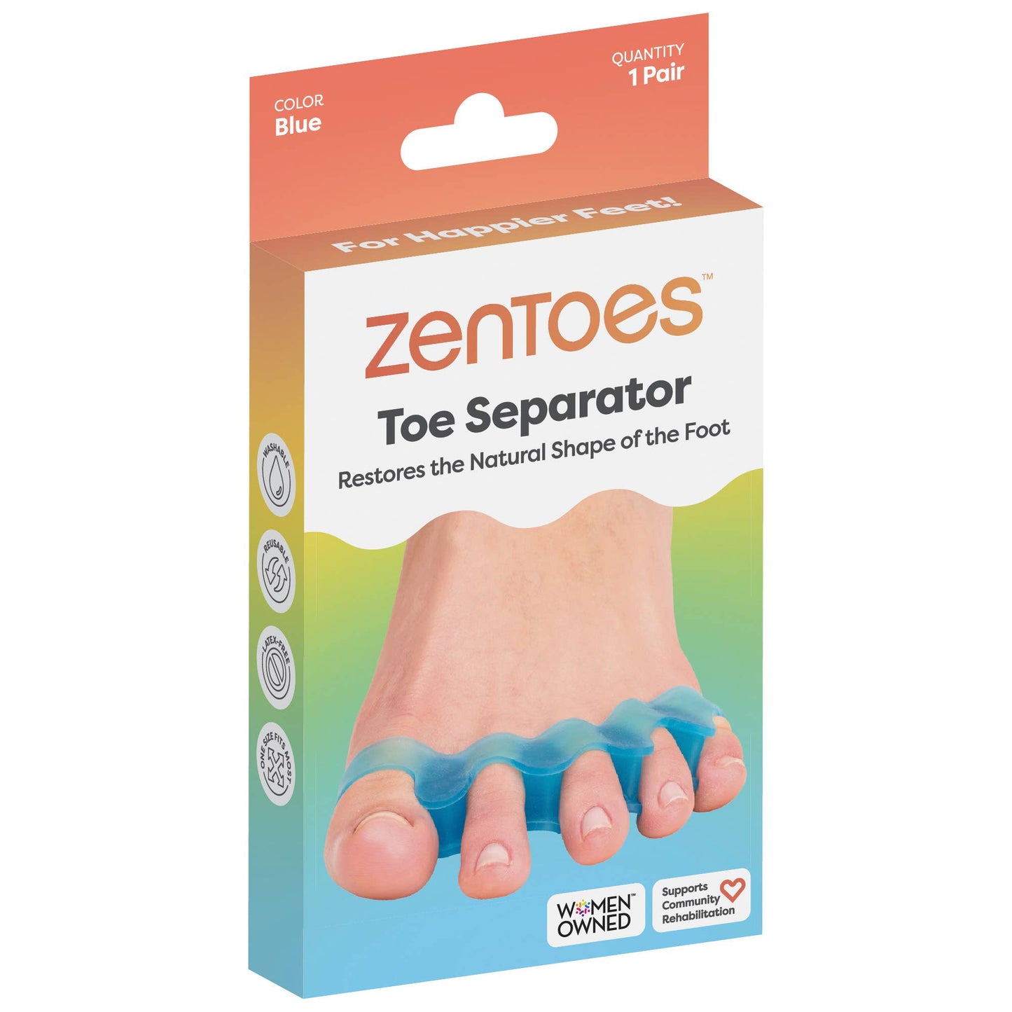 Five Loop Toe Separator, Blue - 1 Pair - Podiatry Market