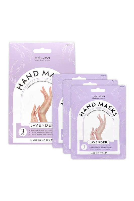 Celavi Lavender Hand Masks 3-Pack | Soothe • Moisturize • Unwind - Podiatry Market
