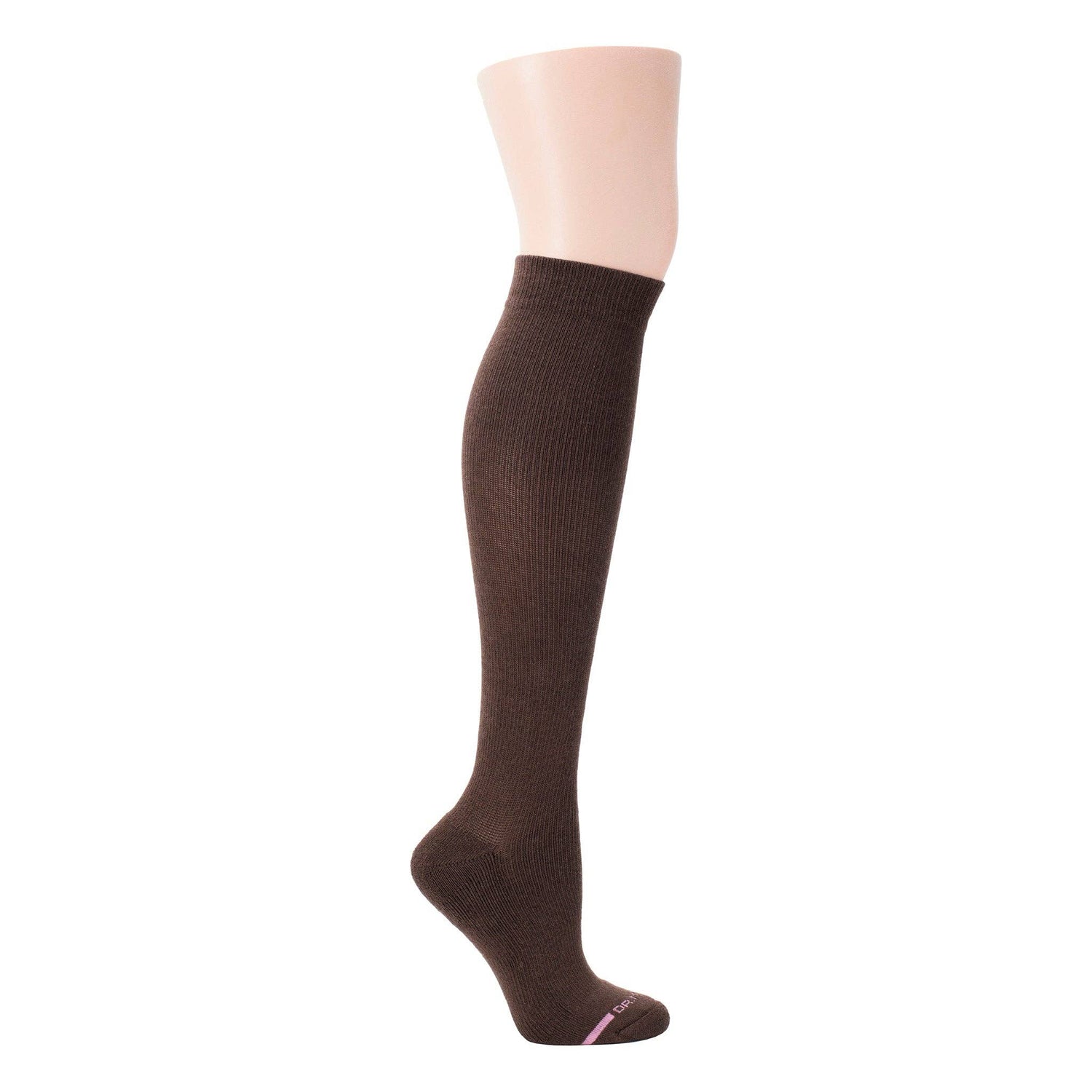 Dr. Motion black half-cushion knee-high compression socks for women with cool mesh panels