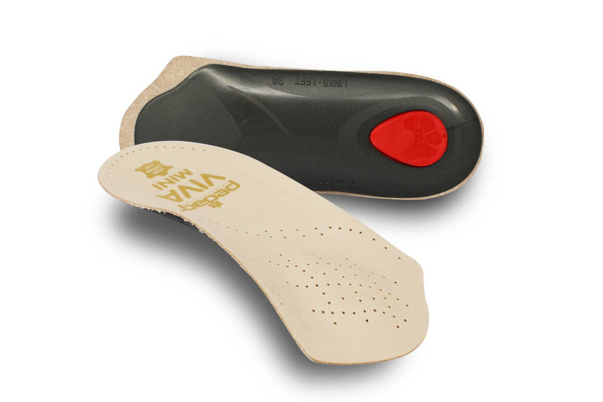Pedag Viva Mini tan leather three-quarter insole with slim arch support for tight shoes