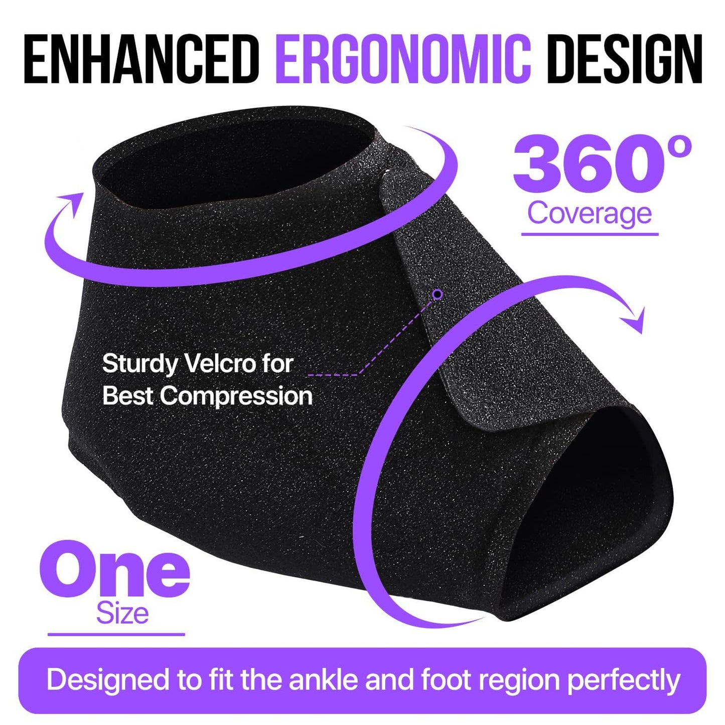 Foot Hot & Cold Wrap | 360° Plantar Fasciitis & Achilles Relief | Dual-Pack