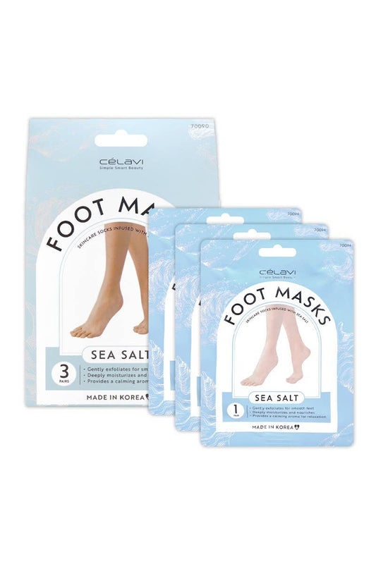 Celavi Sea Salt Foot Masks 3-Pair Set | Exfoliate • Hydrate • Relax - Podiatry Market